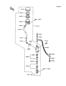 ZX600 Задний торм цилиндр