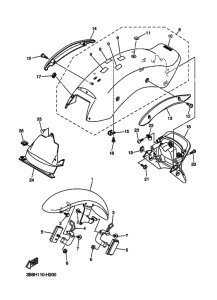 XVS1100 XVS11Y Крыло
