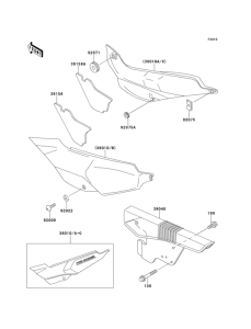KLE500 Side covers / chain cover(kle500-a1)