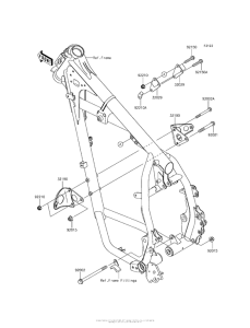KL650 Крепление двигателя