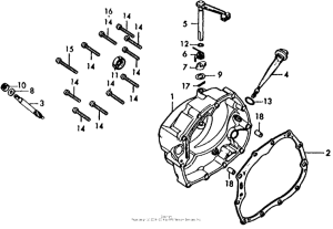 XL125 Крышка картера правая