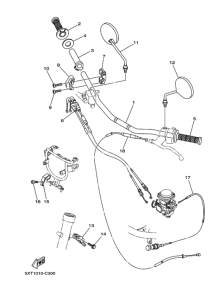 XG250 ｽﾃｱﾘﾝｸﾞﾊﾝﾄﾞﾙ & ｹｰﾌﾞﾙ