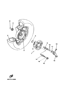 XC125TR Rear wheel complete assy