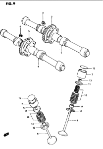GS1100 Распределительный вал-клапаны