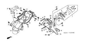 SH100 Rear fender / taillight