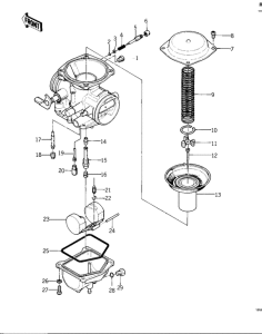 KZ400 Детали карбюратора