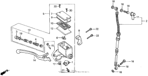 VT1100C Vt1100c fr. brake master cyl. 95-96