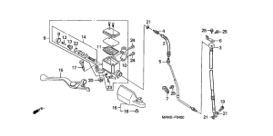 NX650 Fr. brake master cylinder