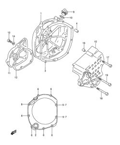 GSX-R1100 Crankcase cover ass`y  (v