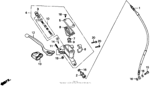 CR80RB Fr. brake master cyl. 96-97