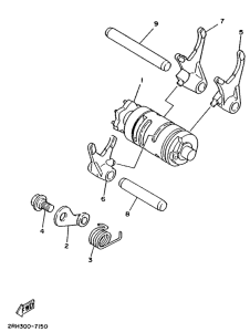 TZR125 Shift cam. fork