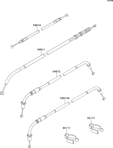 EJ800 Тросы управления