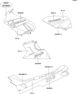 ZX600 Decal(blue / blue)