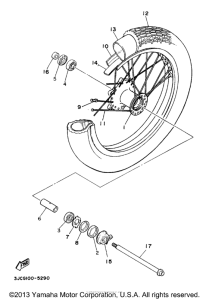 XV535KC Переднее колесо