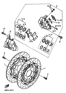 FZR600 FZR600A Передний суппорт