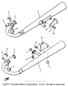 XS400G Выхлопная система