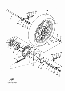 YZF-R25 リヤ ホイール
