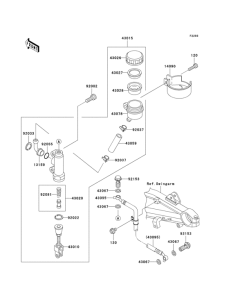 ZR1200 Задний торм цилиндр