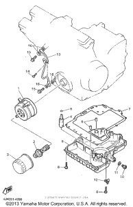 YZF600RGC Масляный картер