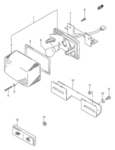 GSX250 Задний комбинированный сигнал