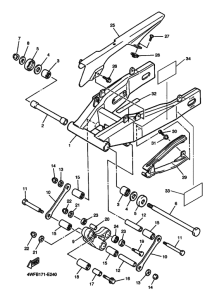 YZF600R YZF600RV Задний рычаг и подвеска
