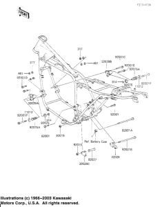 KZ700 Рама ,крепежные детали