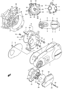 UE150 Crankcase cover ass`y  (v