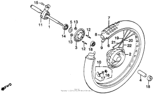 XR250R Переднее колесо