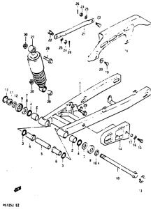 RG125 Маятник задний