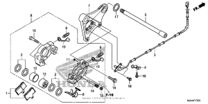 VT750CS (ABS) Задний суппорт