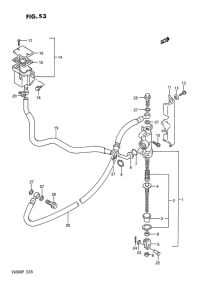 VX800 Задний тормозной цилиндр