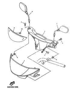 YN50R Carenado de faro delantero