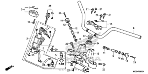 NC700X Handlebar + top bridge