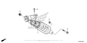VT1300CX Rear Shock Absorber (2)