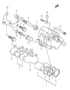 DR800 Задний суппорт