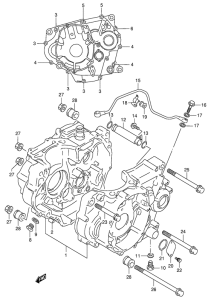DR350 Картер двигателя