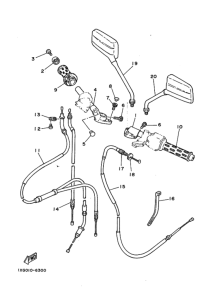 RZ250 ｽﾃｱﾘﾝｸﾞﾊﾝﾄﾞﾙ. ｹｰﾌﾞﾙ