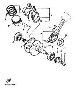 XV1100 Коленчатый вал и поршни