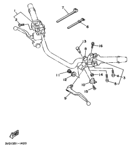 TDM850 Handle switch. lever