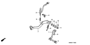 NX650 Brake pedal assy
