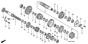 CBR125RS Трансмиссия