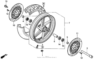 VFR750F Front wheel 94-97