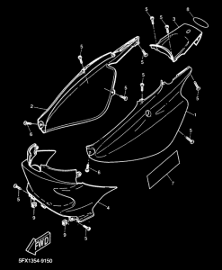 CW50RS Боковые обтекатели