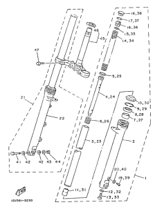 TZR125 Передняя вилка