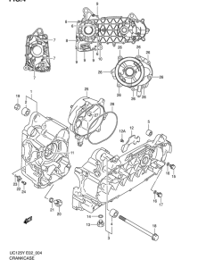 UC125 Картер двигателя