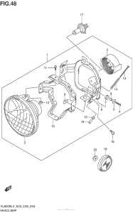 VL800B Headlamp Assy (Vl800Bl4 E33)