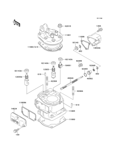 KX125 Cylinder head / cylinder(kx125-h2)