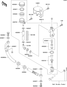 VN800 Задний торм цилиндр