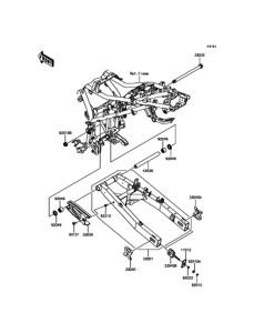 KLE250 スイングアーム