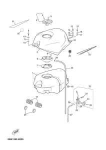TZR50 Топливный бак